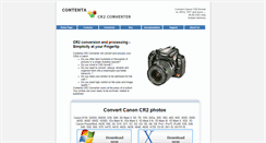 Desktop Screenshot of contenta-cr2converter.com